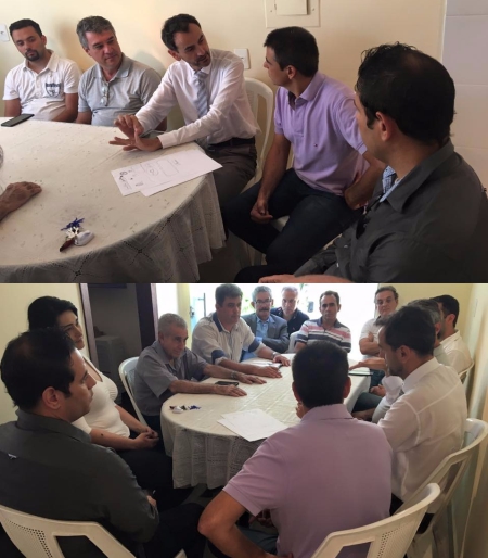 Grupo "NO QUILOMBO NÃO" em reunião com o deputado Fabiano Tolentino